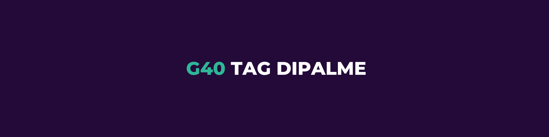 G40 TAG DIPALME