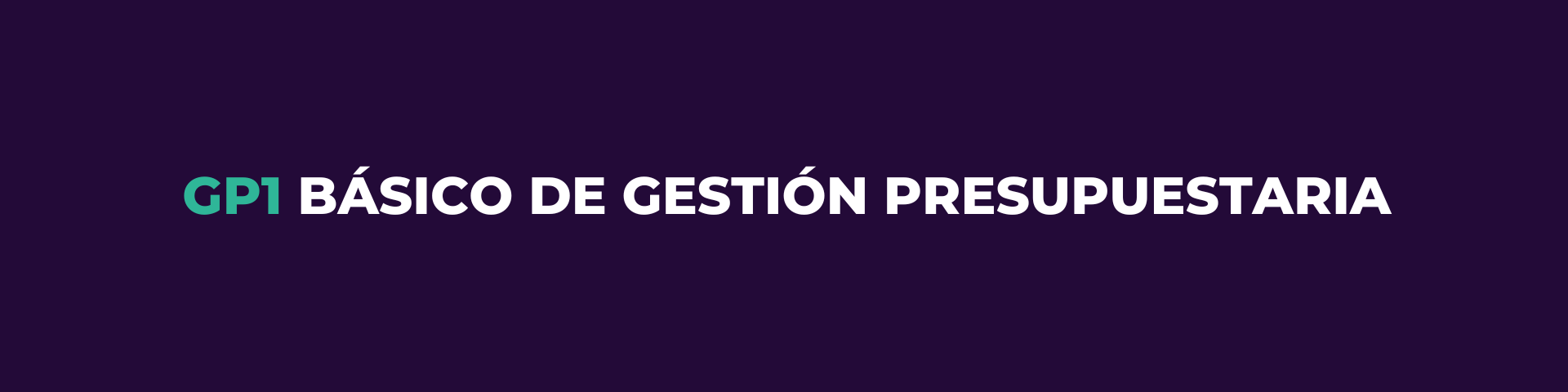 GP1 BÁSICO GESTIÓN PRESUPUESTARIA